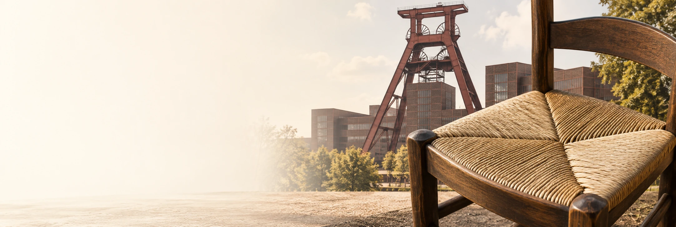 Binsenmöbel und Essen – Zollverein – regionales Bildmotiv